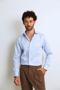 Load image into Gallery viewer, Basic Blue – Men’s Cotton Shirt
