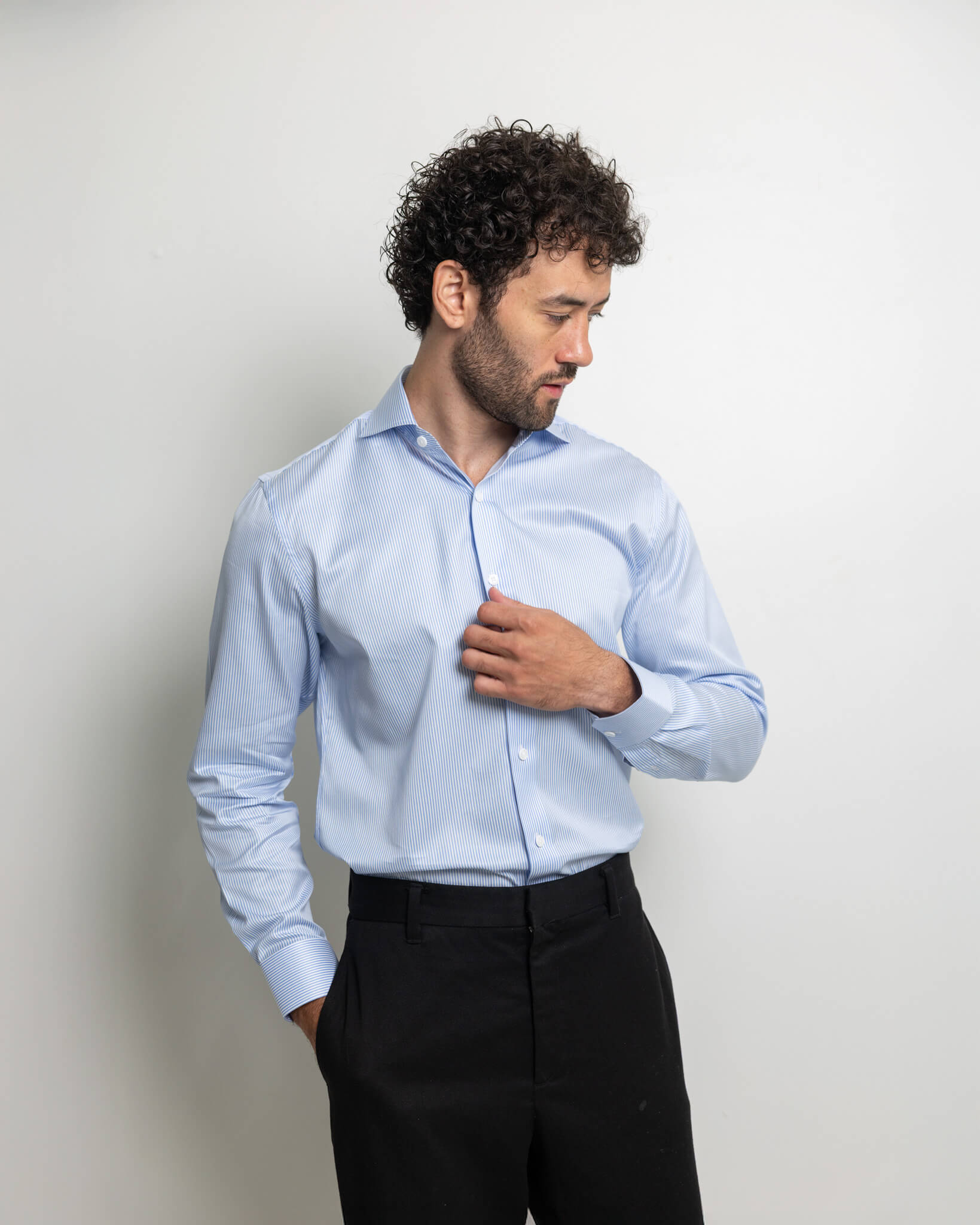 Basic Stripe – Men’s Cotton Shirt