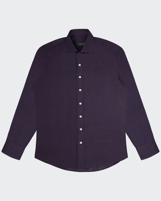 Vintage Purple Linen Shirt